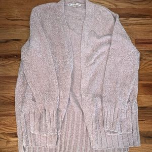 Women’s Cream/Mauve Colored Open Sweater size S